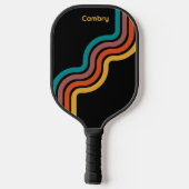 kleuren op zwart gepersonaliseerd pickleball paddle (Achterkant)