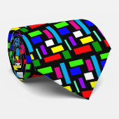 Kleuren op zwart Stropdas (Opgerold)