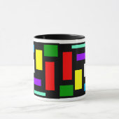 Kleuren op zwarte achtergrond KoffieMok Mok (Midden)