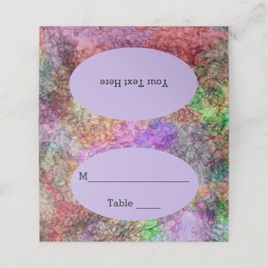  kleuren Paarse Roze Geel Groen Gewerveld Plaatskaartje (Buitenkant ongevouwen)