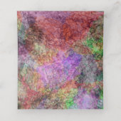  kleuren Paarse Roze Geel Groen Gewerveld Plaatskaartje (Binnenkant ongevouwen)