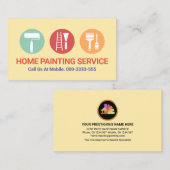 Kleuren penseel penseel penselen tekenen visitekaartje (Voorkant / Achterkant)