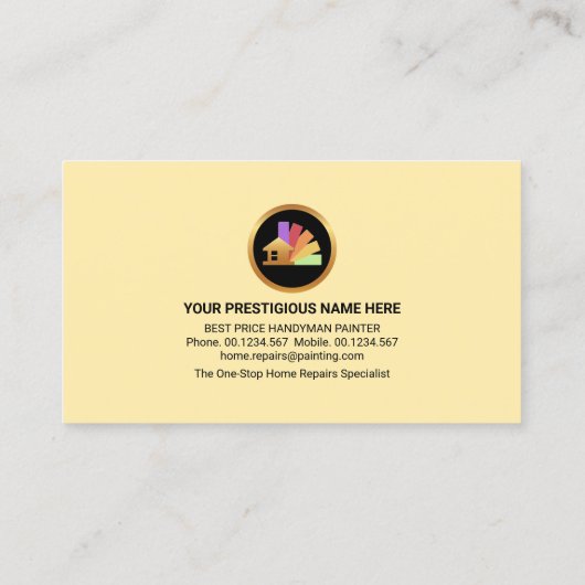 Kleuren penseel penseel penselen tekenen visitekaartje (Achterkant)