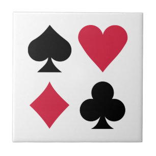 Kleuren pokerkaartdek tegeltje