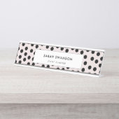  kleuren Polka dots Bureau Naambordje (Voorkant)