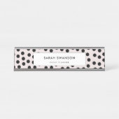  kleuren Polka dots Bureau Naambordje (Voorkant)