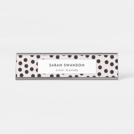 kleuren Polka dots Bureau Naambordje