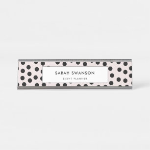  kleuren Polka dots Bureau Naambordje