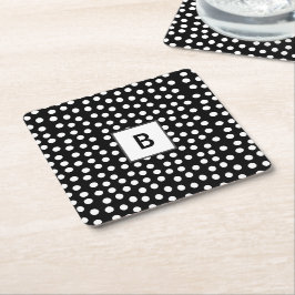 kleuren Polka dots monogram Kartonnen Onderzetters