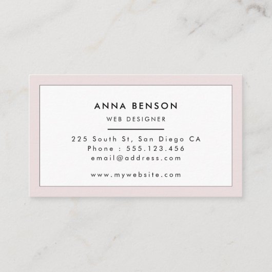  kleuren Polka dots Visitekaartje (Achterkant)