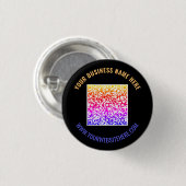 Kleuren QR Code en Aangepaste Tekst Gepersonalisee Ronde Button 3,2 Cm (Voorkant /achterkant)