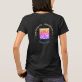 Kleuren QR Code T-shirt met uw aangepaste tekst (Achterkant)