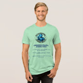 Kleuren Rebotische Verwerking Tri-Blend Shirt (Voorkant volledig)