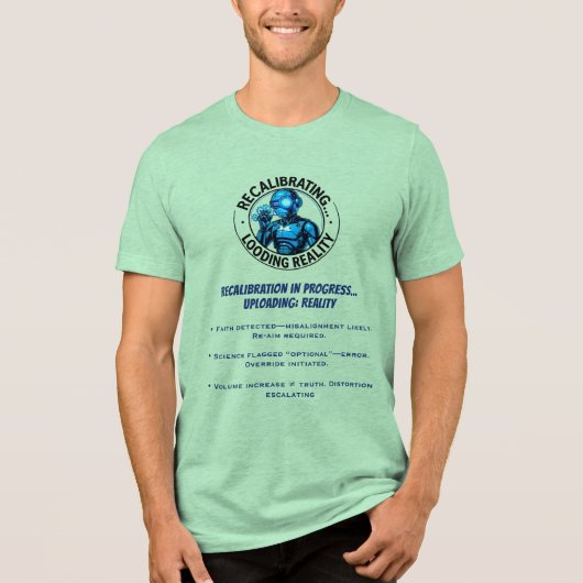 Kleuren Rebotische Verwerking Tri-Blend Shirt (Voorkant)