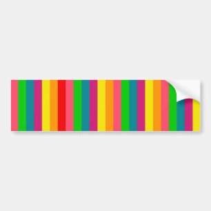 Kleuren Regenboog Strepen Decoratie Bumpersticker