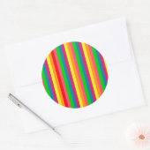 Kleuren regenboogstrips decor ronde sticker (Envelop)