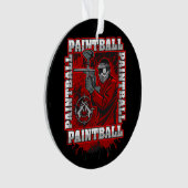 Kleuren rood team van de Speler van de Paintball Ornament (voorkant)