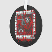 Kleuren rood team van de Speler van de Paintball Ornament (voorkant)