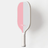Kleuren Roze & Witte Monogram Pickleball Paddle (Links)