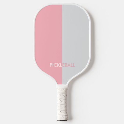 Kleuren Roze & Witte Monogram Pickleball Paddle (Voorkant)