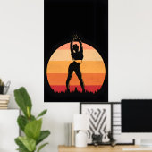 kleuren silhouet meisje poster (Thuiskantoor)