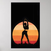 kleuren silhouet meisje poster (Voorkant)