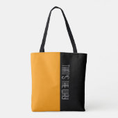 Kleuren SINAASAPPEL en jouw tekst Tote Bag (Achterkant)