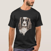 Kleuren Spaniel Dog Puppies Spaniel Moeder Fan Lov T-shirt (Voorkant)