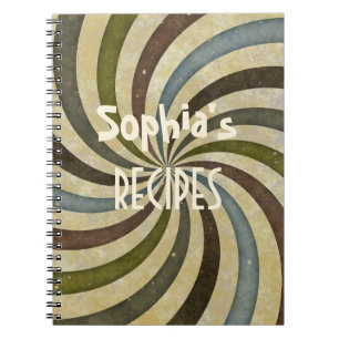 kleuren spiraalrecept retro notitieboek