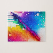 Kleuren Splash Abstracte Waterverf Legpuzzel (Horizontaal)