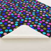 Kleuren stippen sherpa deken (3/4)