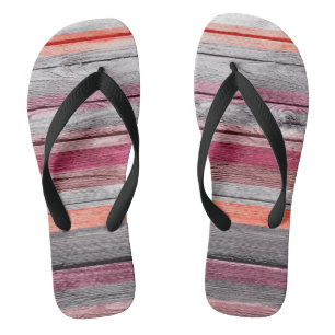  kleuren stripes wood look #2 teenslippers