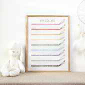 Kleuren tekenen met kleurpotloden - Educatief Post Poster