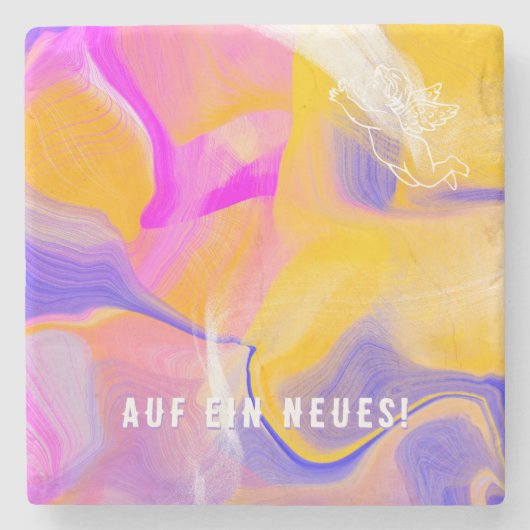 Kleuren, tekst, afbeelding of logo stenen onderzetter (Voorkant)