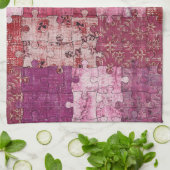 Kleuren Textiel Puzzles Theedoek (Gevouwen)