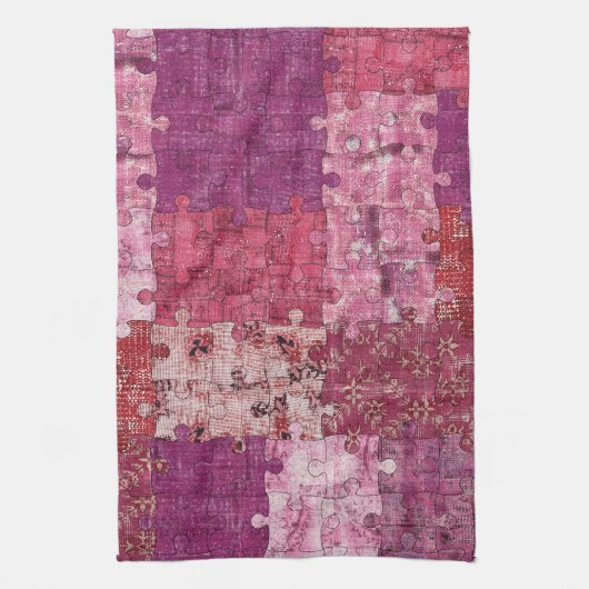 Kleuren Textiel Puzzles Theedoek (Verticaal)