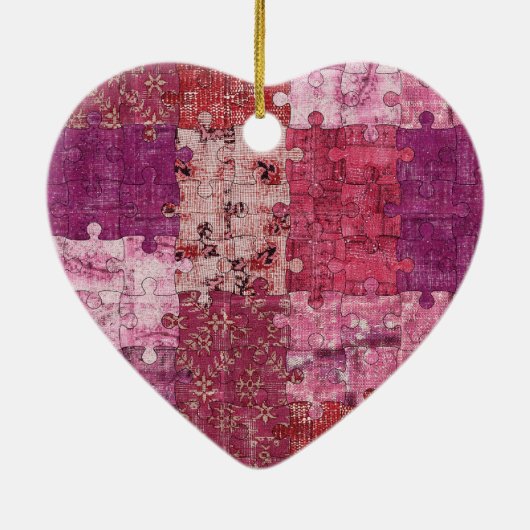 Kleuren Textuur Puzzle Ornament (Achterkant)