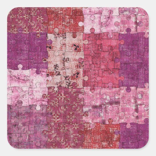 Kleuren Textuur Puzzle Sticker (Voorkant)