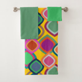 Kleuren uit de jaren '70 bad handdoek