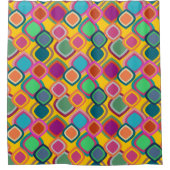 Kleuren uit de jaren '70 douchegordijn (Voorkant)
