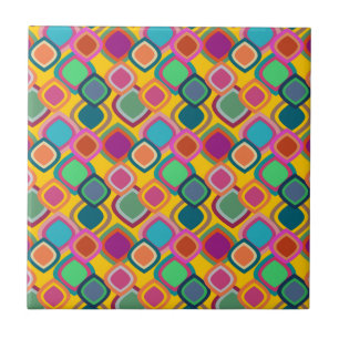 Kleuren uit de jaren '70 tegeltje