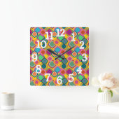 Kleuren uit de jaren '70 vierkante klok (Huis)