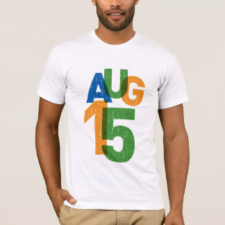 Kleuren van 15 aug. t-shirt