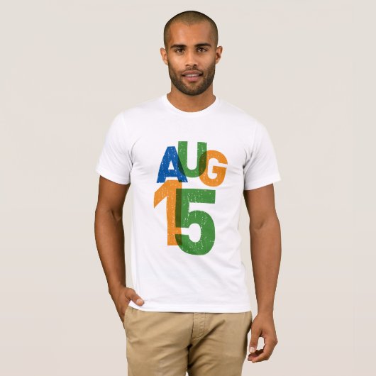 Kleuren van 15 aug. t-shirt (Voorkant volledig)