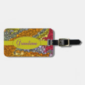 Kleuren van Abstract Geometrische motormozaïek in  Bagagelabel (Voorkant horizontaal)