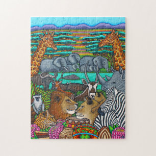 Kleuren van Afrika 10x14 Fotopuzzel Legpuzzel