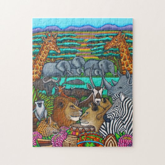 Kleuren van Afrika 10x14 Fotopuzzel Legpuzzel (Verticaal)