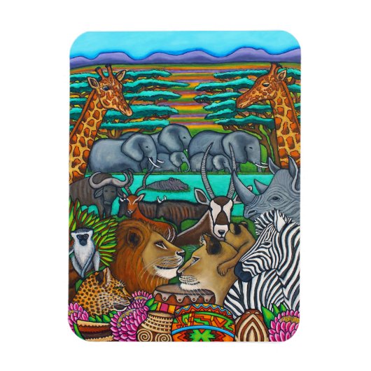 Kleuren van Afrika 3 " x4" de Magneet van de Foto (Verticaal)
