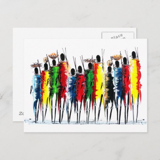 Kleuren van Afrika Briefkaart (Voorkant / Achterkant)