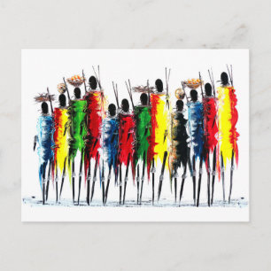 Kleuren van Afrika Briefkaart